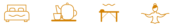Icons de bien-être en orange
